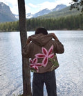 Pink Lily Patchwork Zip-Up Hoodie