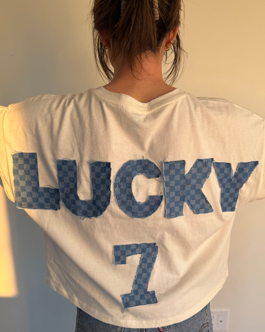 Handmade "Lucky 7" Patchwork Tee