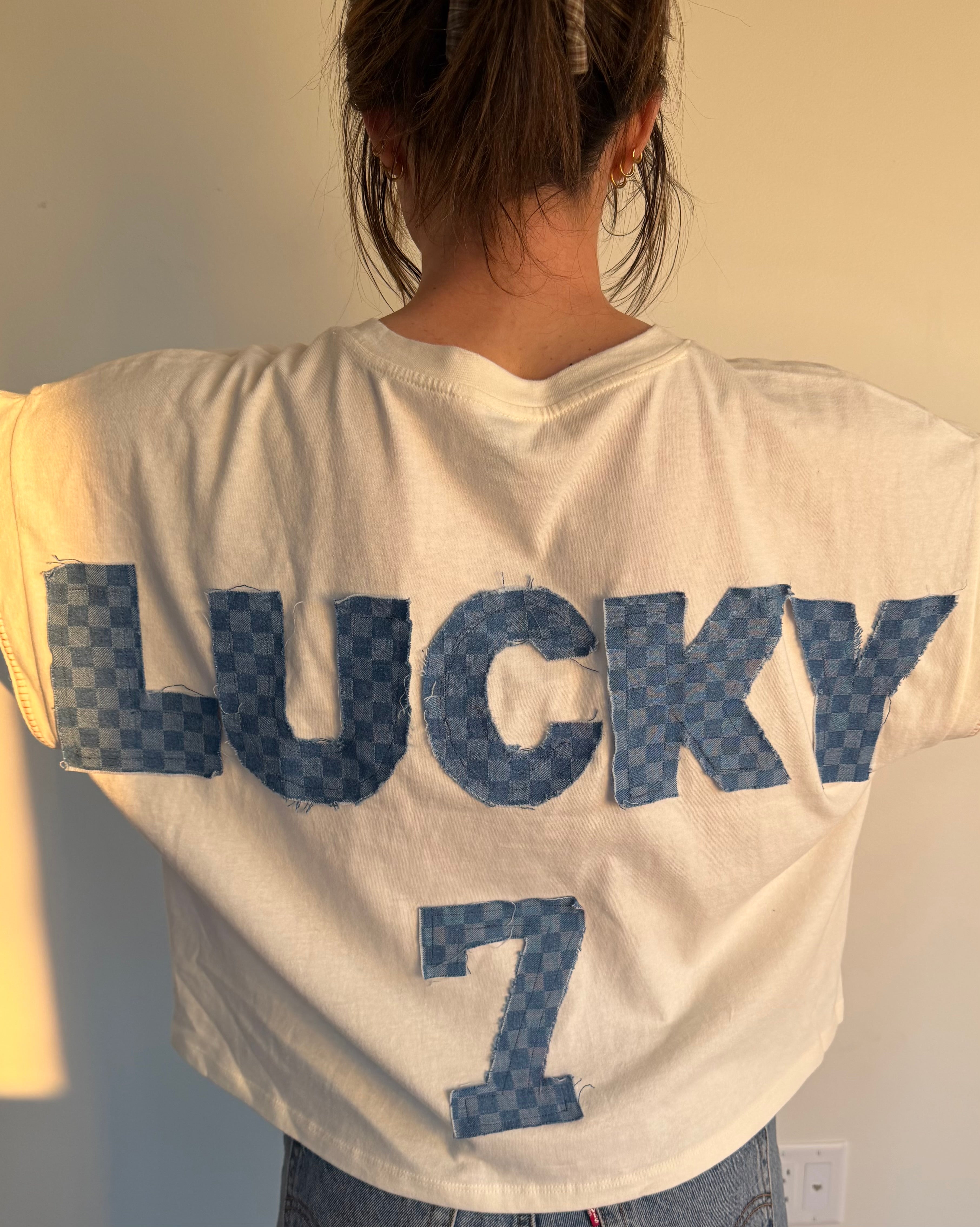 Handmade "Lucky 7" Patchwork Tee