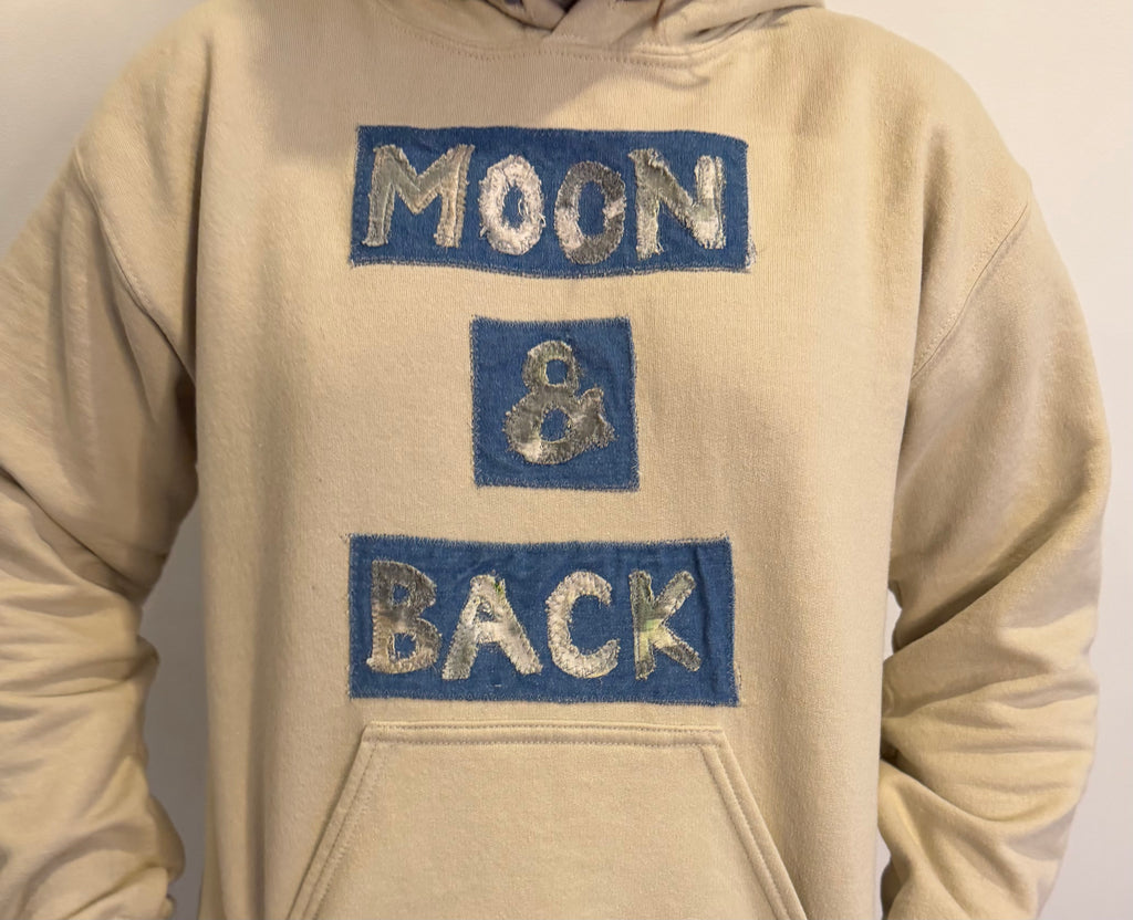 Moon & Back Handmade Patchwork Hoodie