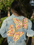 Butterfly Patchwork Denim Jacket
