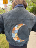 Patchwork Crescent Moon Vintage Workwear Jacket