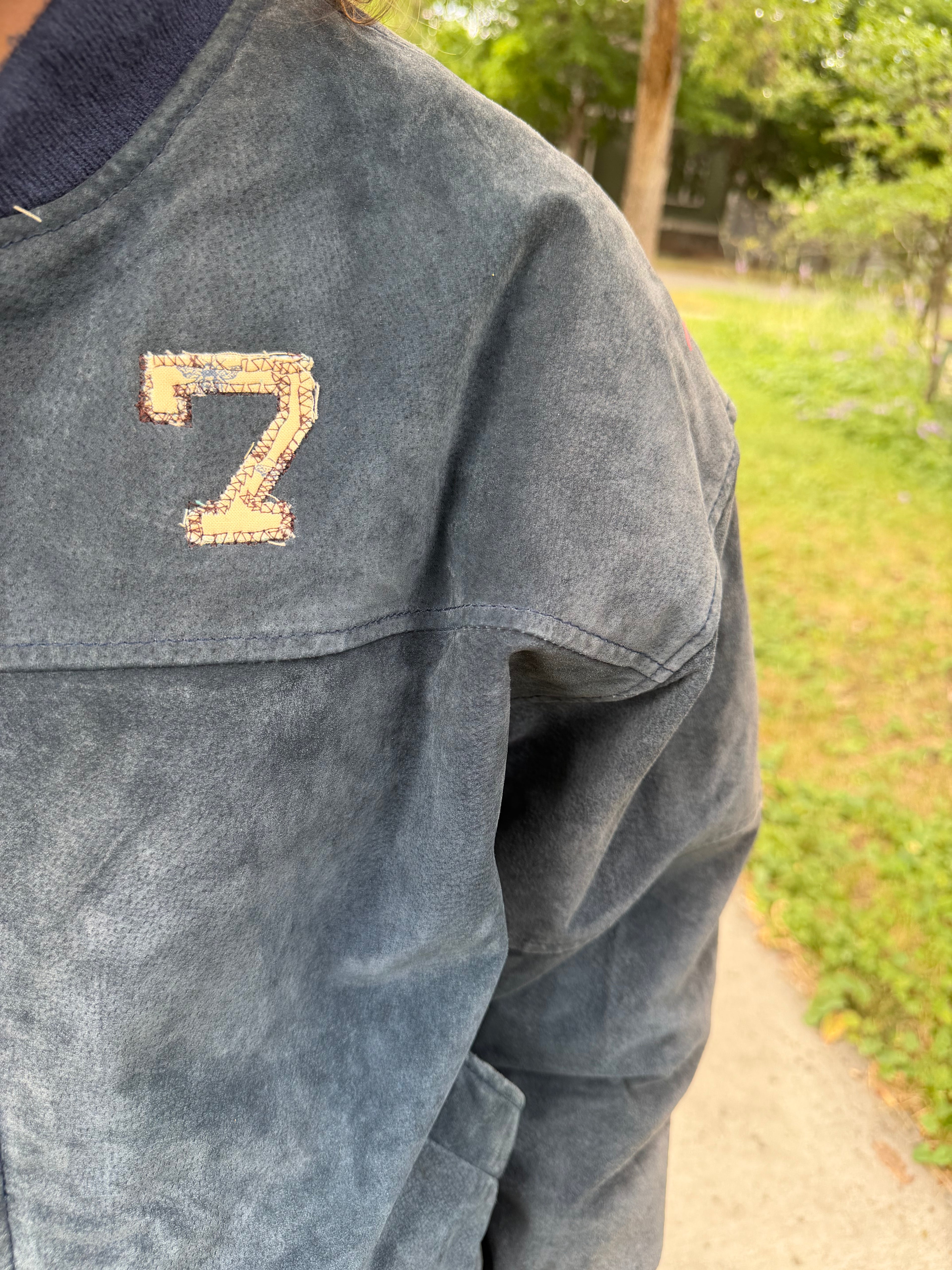 Patchwork Crescent Moon Vintage Workwear Jacket